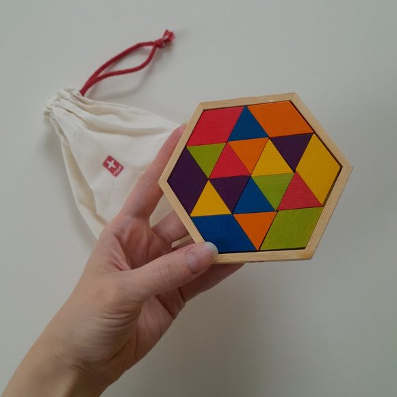 Hape Mini Mixed Shape Geometric Mosaic Puzzle Toy - Picture 3 of 11